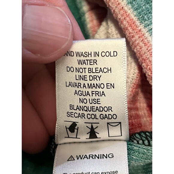 Love J Dress Womens Small Multicolor Striped Ribbed Knit Bodycon Button Front - Picture 7 of 7